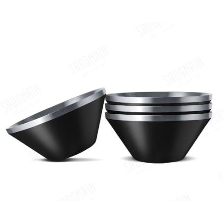 【營伙蟲1382】仙德曼雙層不鏽鋼笠型碗  不鏽鋼碗 4入 雙層304不鏽鋼笠形碗 露營碗 隔熱碗 不銹鋼