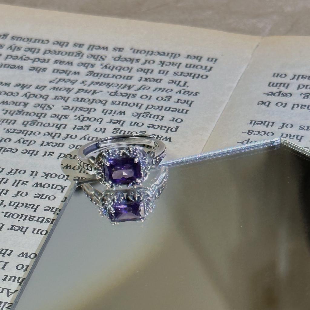S925純銀 ❘ 復古紫色寶石戒指