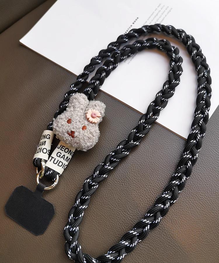 可愛兔兔編織手機吊繩