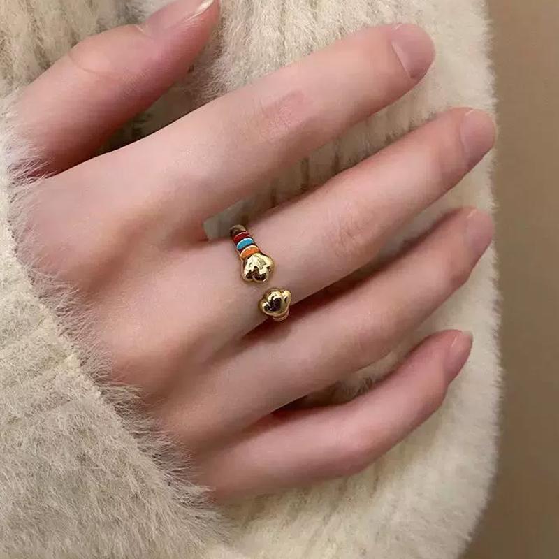 可愛貓爪環抱戒指