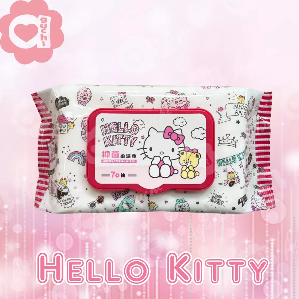 Hello Kitty 凱蒂貓抑菌有蓋柔濕巾/濕紙巾 (加蓋) 70 抽