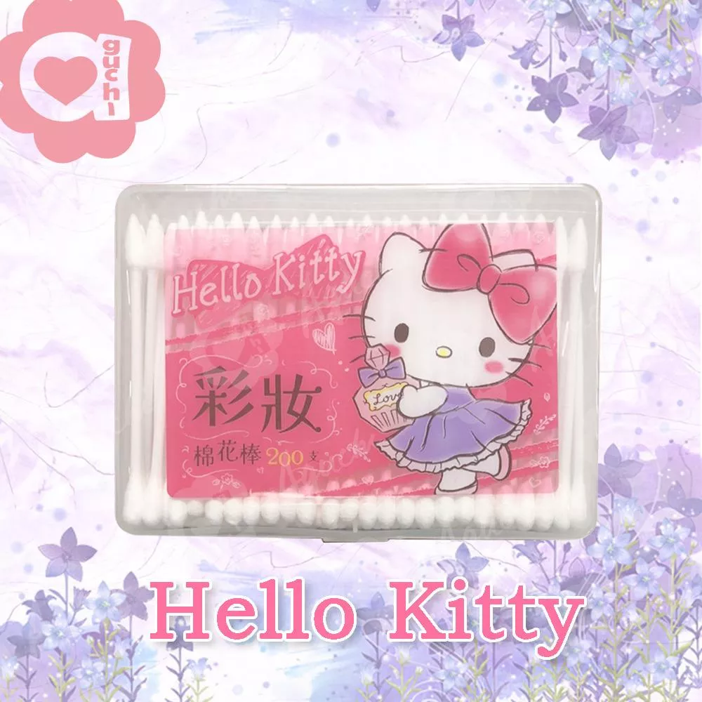Hello Kitty 彩妝棉花棒 200 支 純棉雙頭