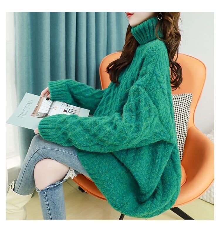 高領保暖慵懶針織毛衣 3色