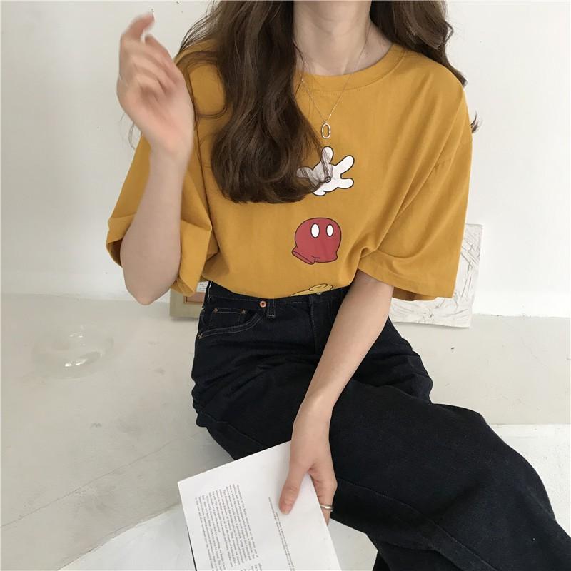米老鼠衣服卡通印花短袖T恤2色