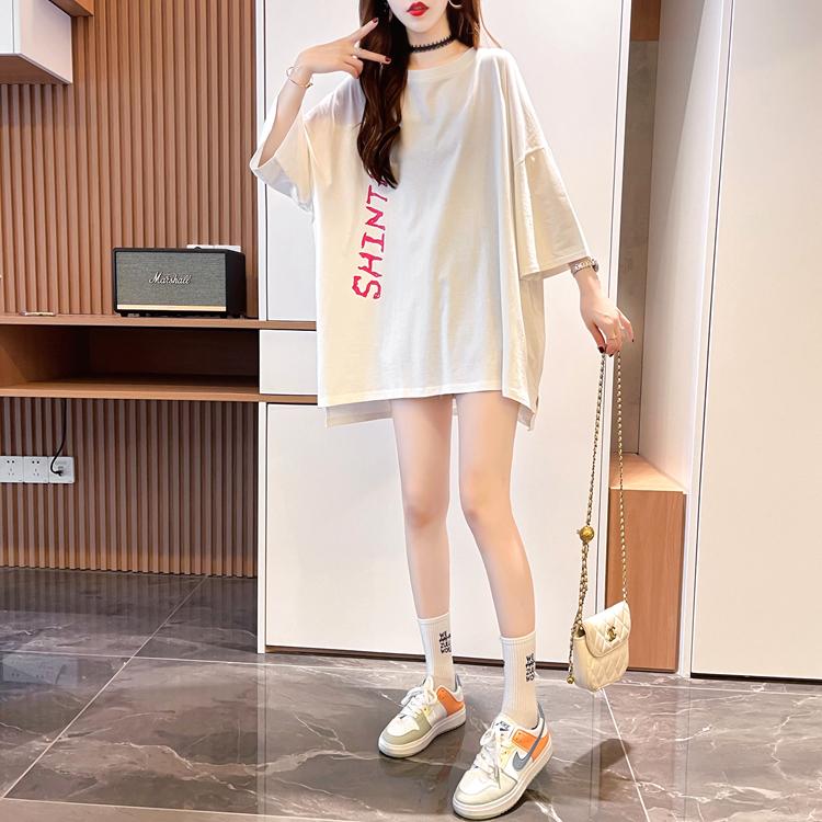 夏季韓版寬鬆大碼國潮風短袖T卹2色 M-2XL