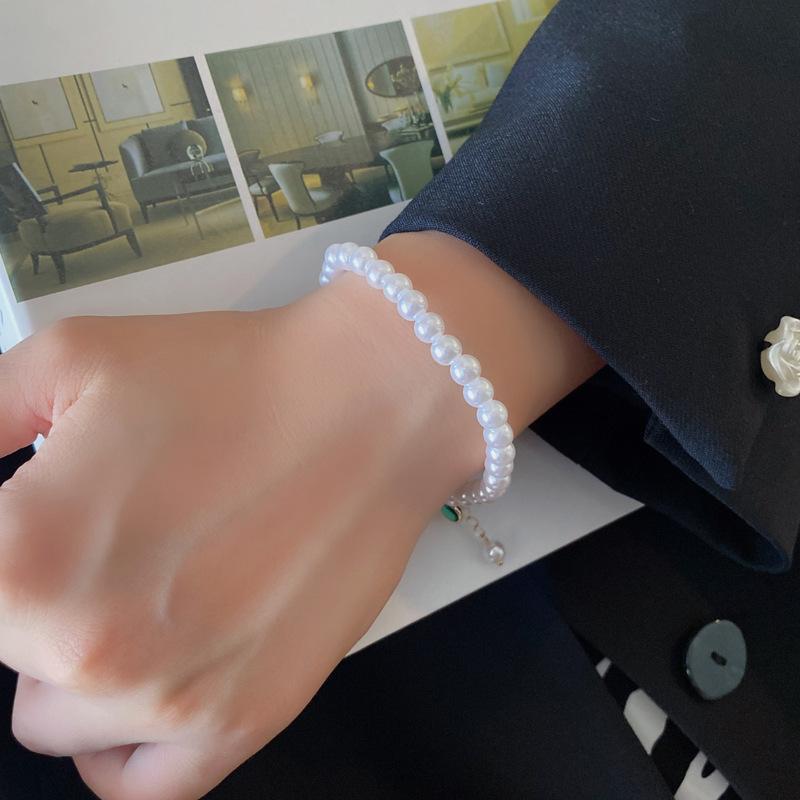 日韓風珍珠手鍊時尚優雅氣質宮廷風金屬質感手飾