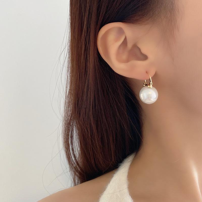 S925銀針日韓ins風珍珠時尚氣質典雅耳飾2色
