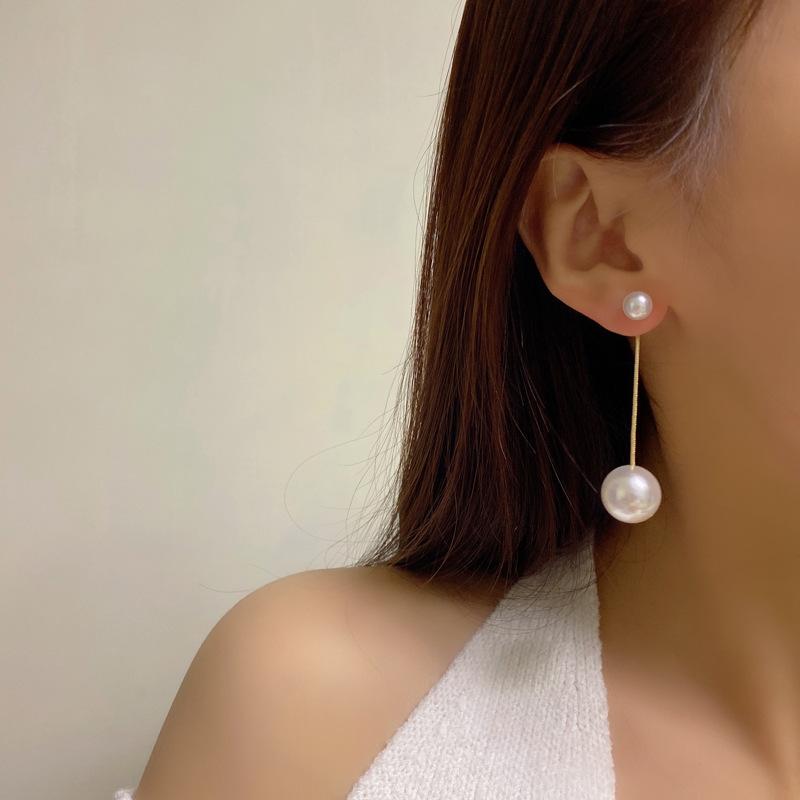 S925銀針日韓ins風簡約珍珠耳環時尚優雅精緻耳環
