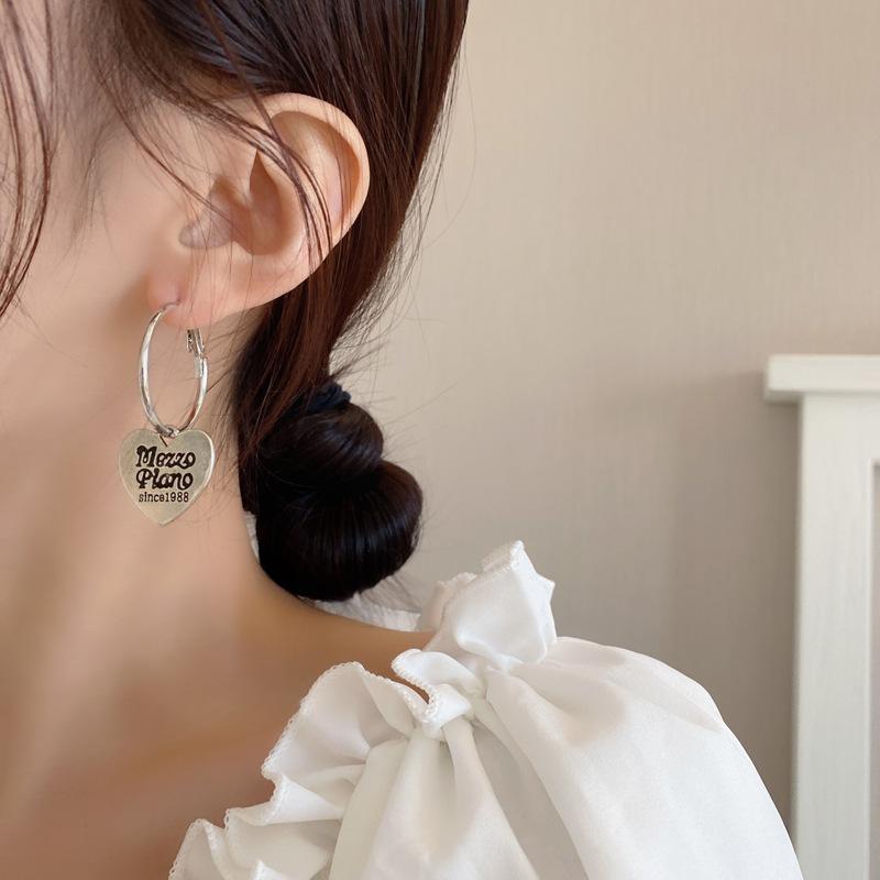 復古個性歐美時尚創意C字愛心耳釘耳環