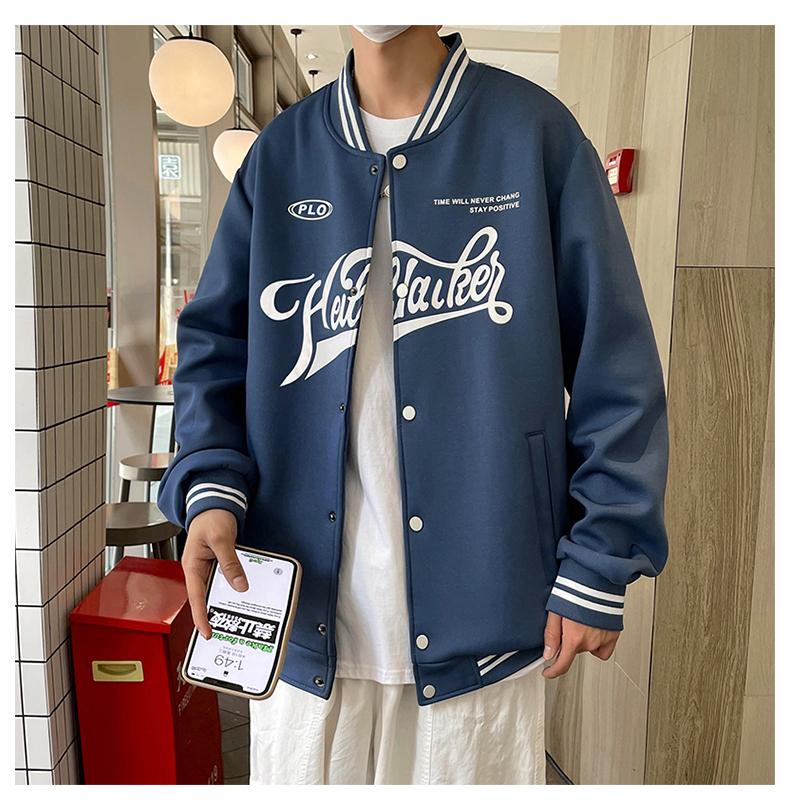 韓版潮流寬鬆嘻哈港風棒球服外套 3色 M-4XL