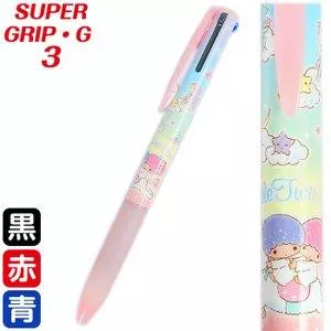 雙子星 日製 多色筆 三色筆 原子筆 0.7mm Super Grip G3 (粉藍