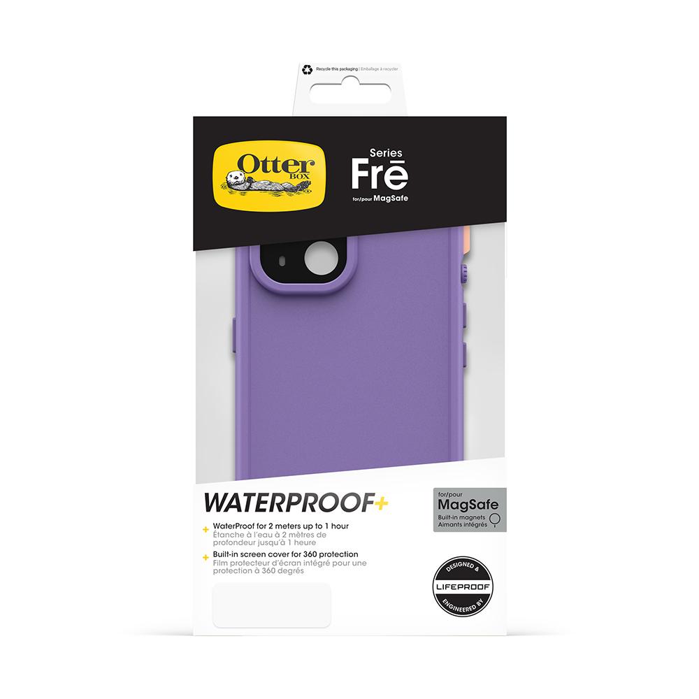 OtterBox LifeProof iPhone 15 6.1吋 Fre 全方位防水/雪/震/泥 保護殼-紫 (支援MagSafe)