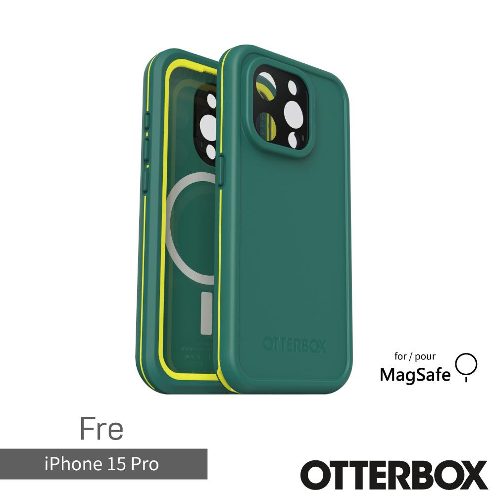 OtterBox LifeProof iPhone 15 Pro 6.1吋 Fre 全方位防水/雪/震/泥 保護殼-綠 (支援MagSafe)