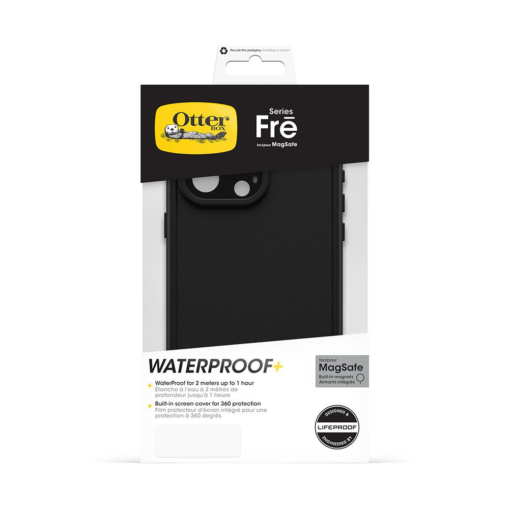 OtterBox LifeProof iPhone 15 Pro Max 6.7吋 Fre 全方位防水/雪/震/泥 保護殼-黑 (支援MagSafe)