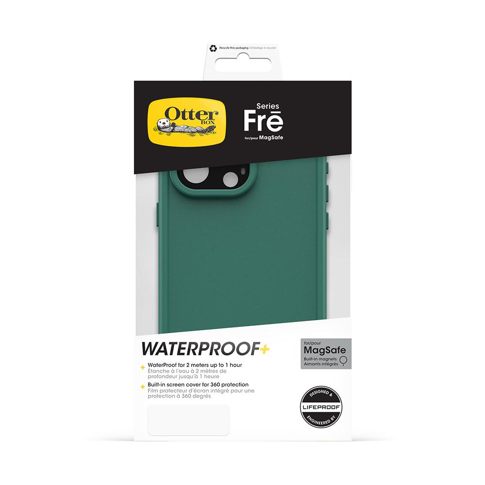 OtterBox LifeProof iPhone 15 Pro Max 6.7吋 Fre 全方位防水/雪/震/泥 保護殼-綠 (支援MagSafe)