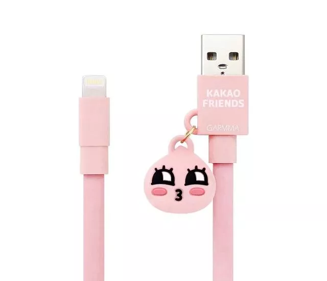 KAKAO｜Apeach USB-A to L MFI公仔吊飾傳輸線 1.2米