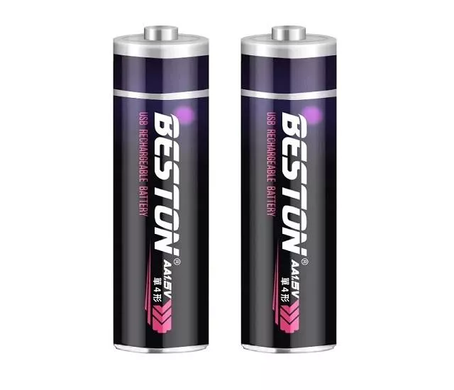 Beston｜3號AA 1.5V USB充電式超級電容電池-2入