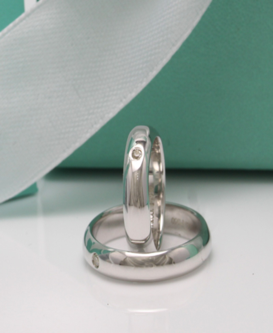 46高碳鑽鑽戒結婚戒指環一對t家純銀情侶原創設計訂莫桑石鉑金