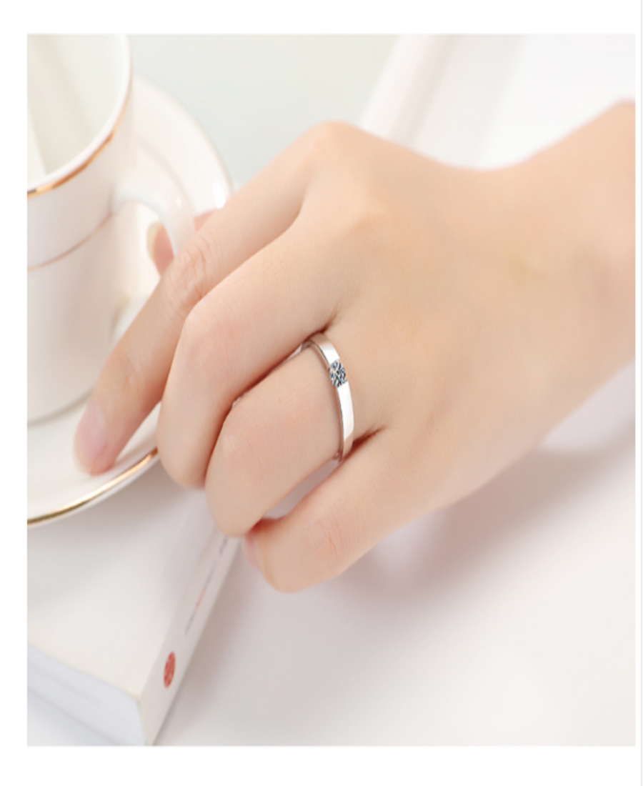 50高碳鑽男女仿真鑽石磨砂拉絲鑽戒結婚戒指對戒情侶原創設計訂18k