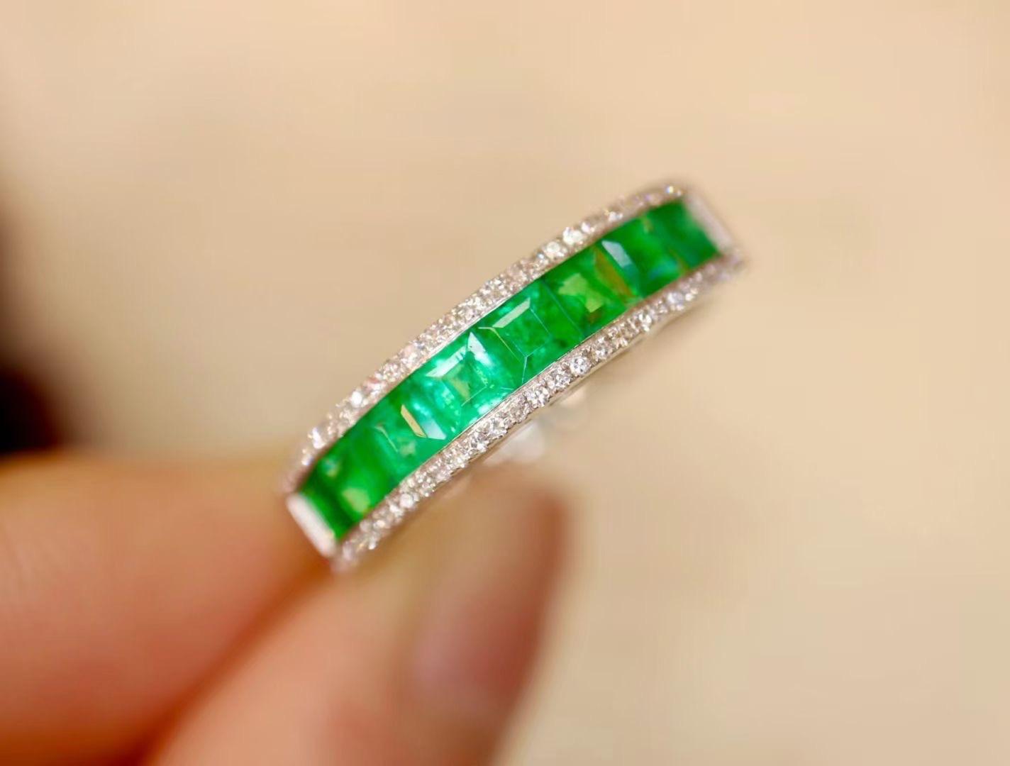 天然祖母綠戒指1.1克拉