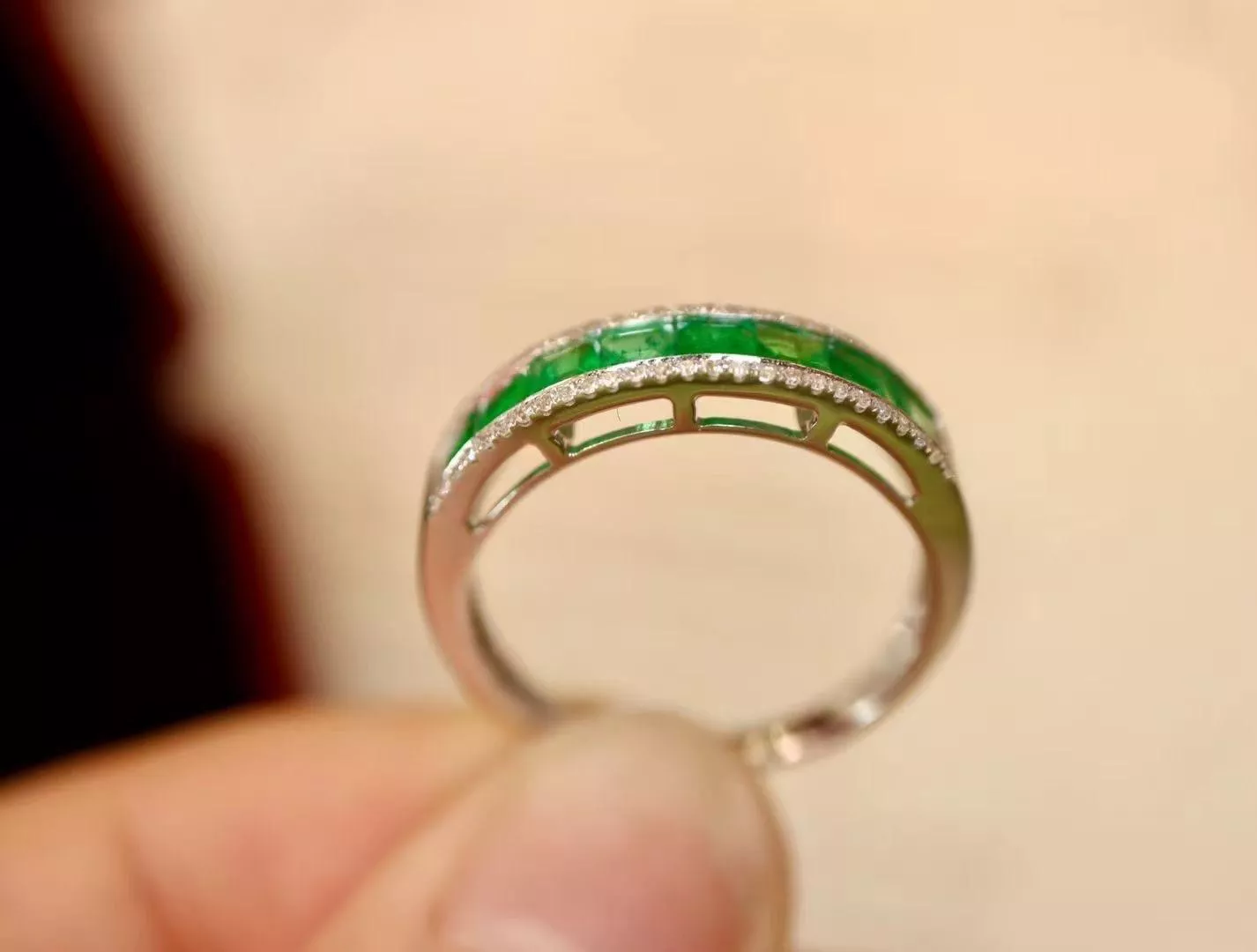 天然祖母綠戒指1.1克拉