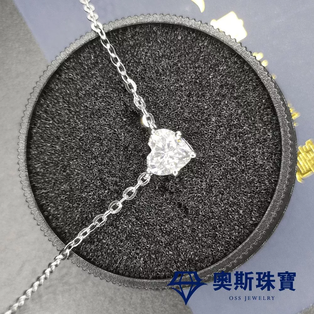 莫桑石 莫桑鑽 1-3克拉心形鑽項鍊 台北門市 客製化訂製白金