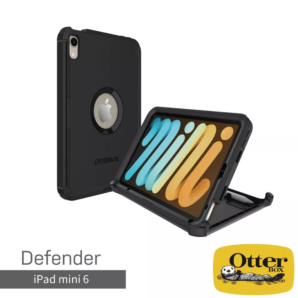 OtterBox iPad mini 6 8.3&quot;Defender防禦者系列保護殼-黑