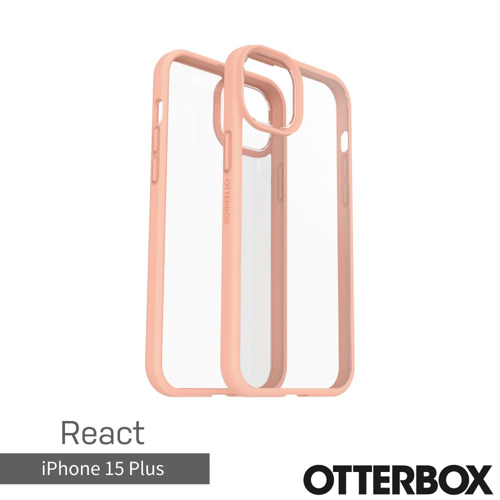 【OtterBox】OtterBox  iPhone 15 Plus 6.7吋 React 輕透防摔殼 (橙透)