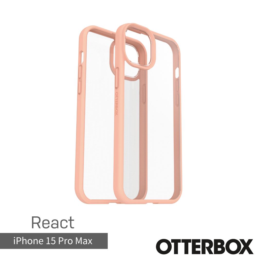 【OtterBox】OtterBox  iPhone 15 Pro Max 6.7吋 React 輕透防摔殼 (橙透)