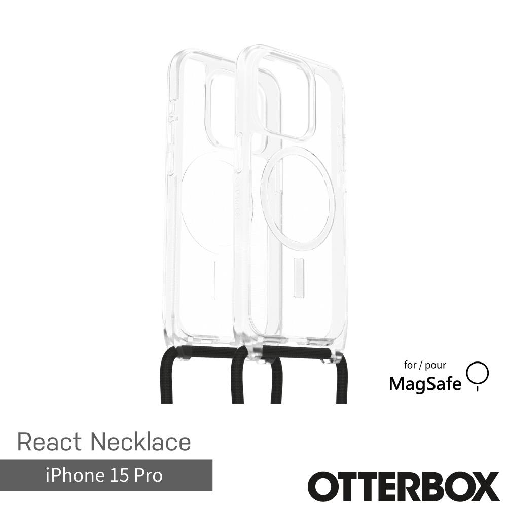 【OtterBox】OtterBox  iPhone 15 Pro 6.1吋 ReactNecklace 簡約掛繩輕透防摔殼(透明)