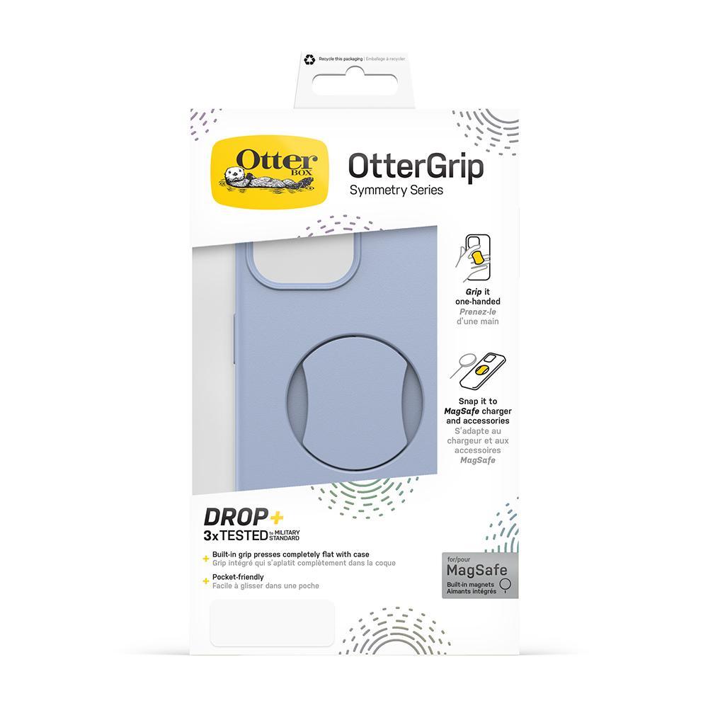 【OtterBox】OtterBox  iPhone 15 6.1吋 OtterGrip Symmetry 炫彩幾何保護殼-藍(支援MagSafe)
