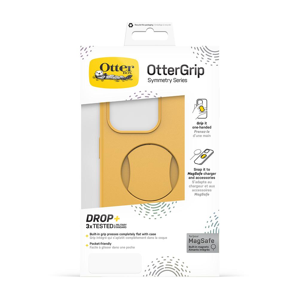 【OtterBox】OtterBox  iPhone 15 Pro 6.1吋 OtterGrip Symmetry 炫彩幾何保護殼-黃(支援MagSafe)
