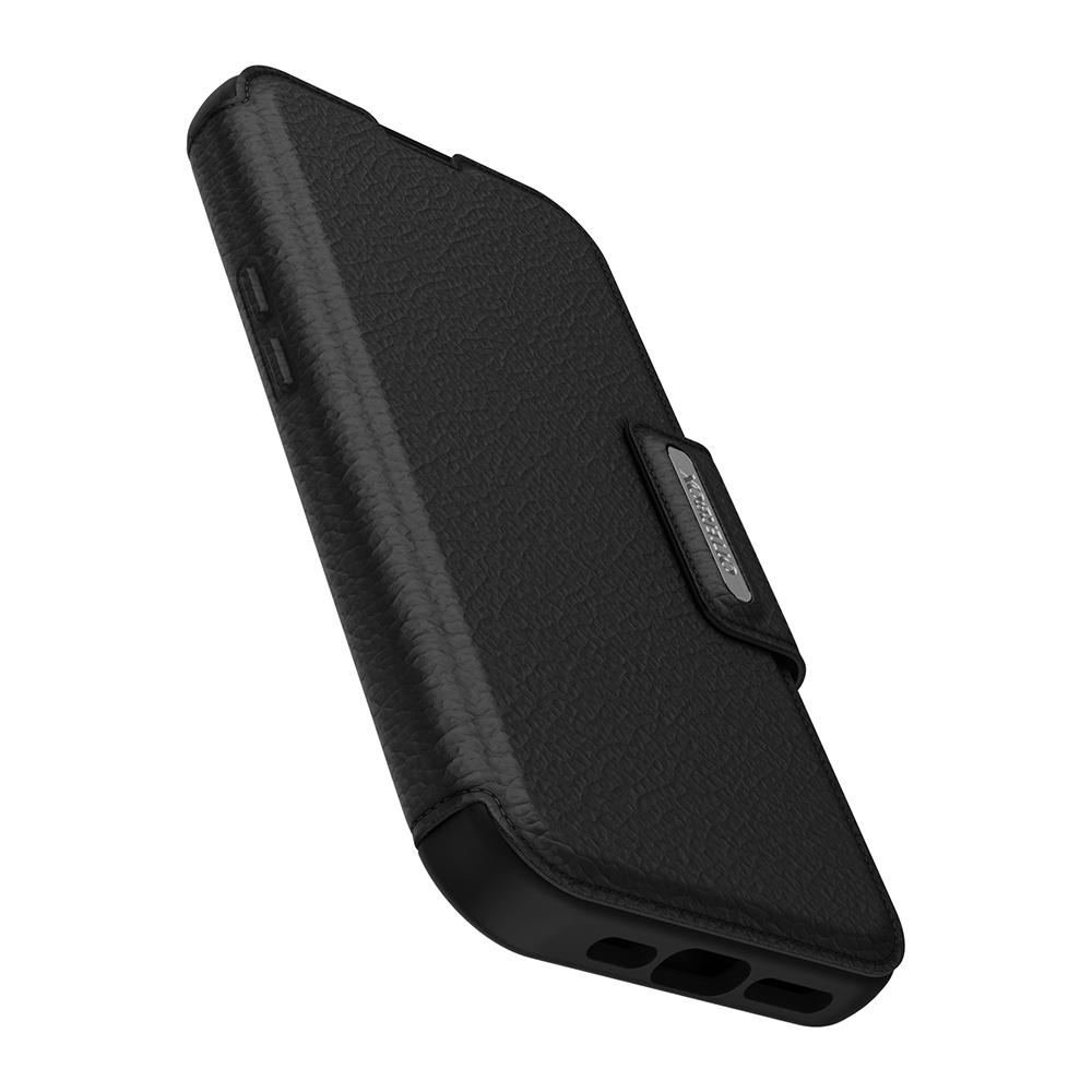 【OtterBox】OtterBox  iPhone 15 6.1吋 Strada 步道者系列真皮掀蓋保護殼-黑(支援MagSafe)
