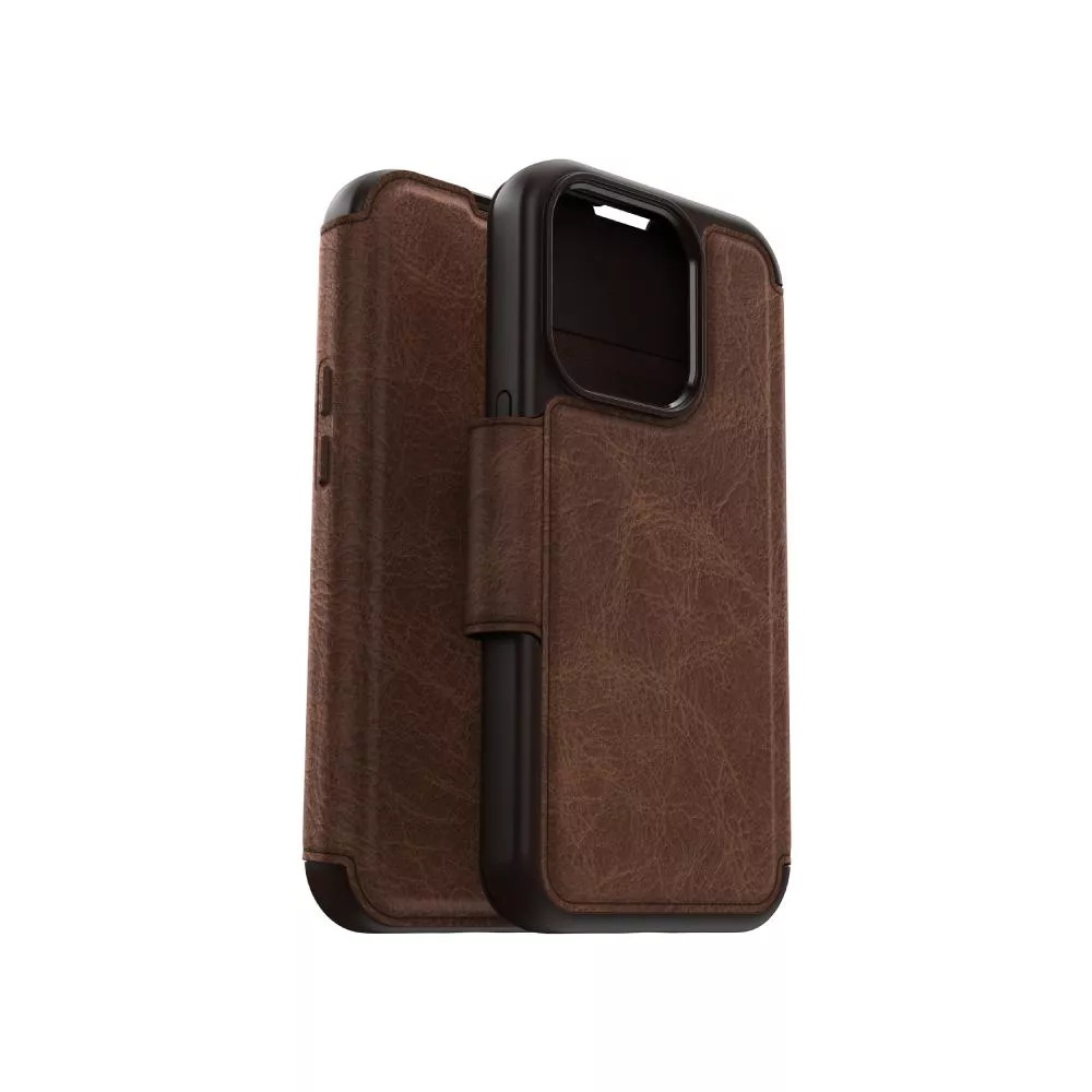 【OtterBox】OtterBox  iPhone 15 Pro 6.1吋 Strada 步道者系列真皮掀蓋保護殼-棕(支援MagSafe)