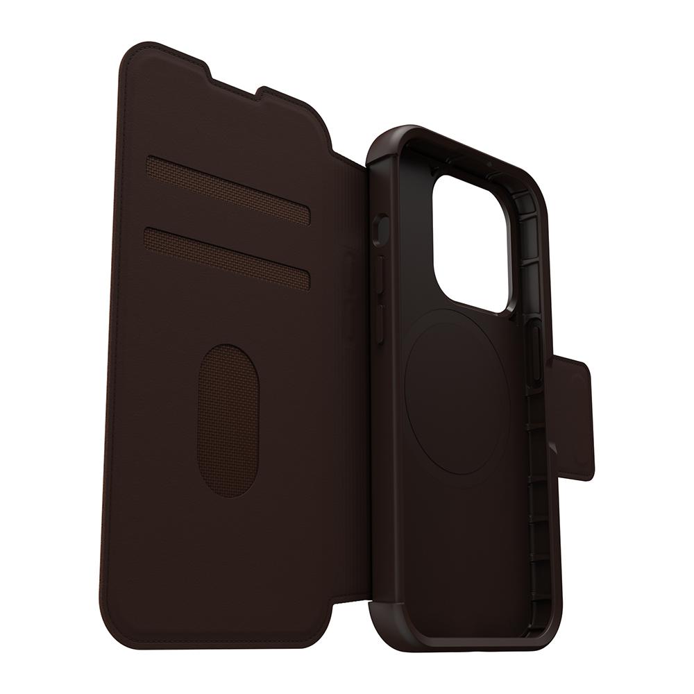 【OtterBox】OtterBox  iPhone 15 Pro 6.1吋 Strada 步道者系列真皮掀蓋保護殼-棕(支援MagSafe)