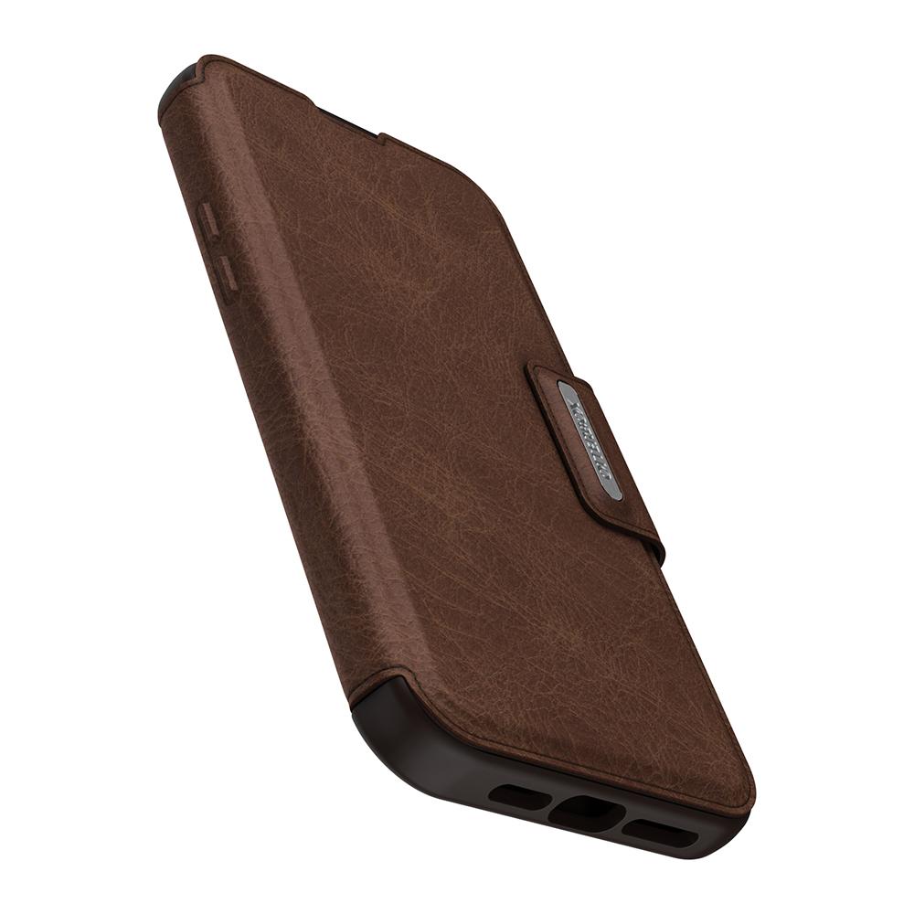 【OtterBox】OtterBox  iPhone 15 Plus 6.7吋 Strada 步道者系列真皮掀蓋保護殼-棕(支援MagSafe)