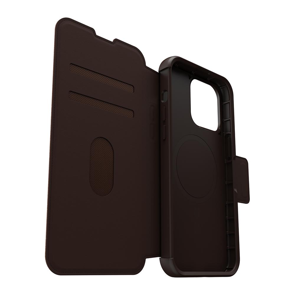 【OtterBox】OtterBox  iPhone 15 Pro Max 6.7吋 Strada 步道者系列真皮掀蓋保護殼-棕(支援MagSafe)