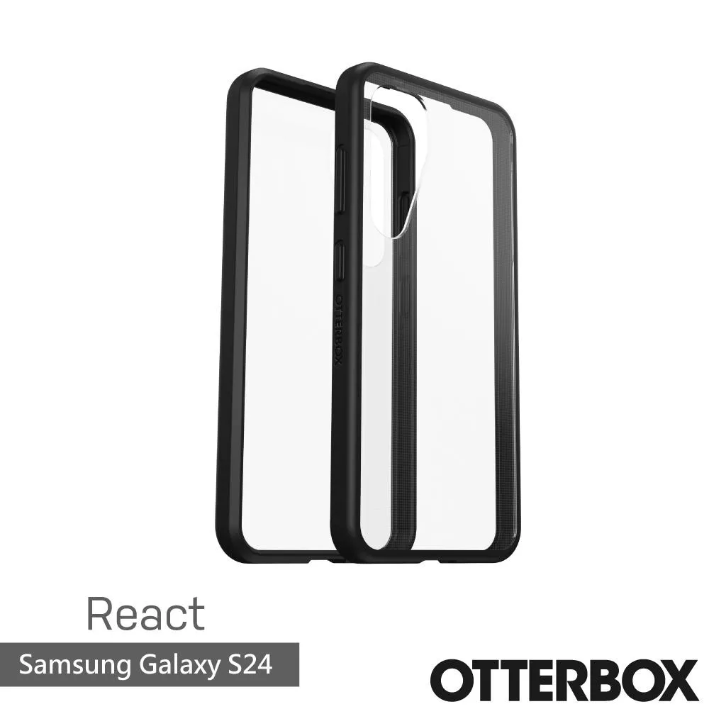 Samsung Galaxy S24 React 輕透防摔殼-黑透