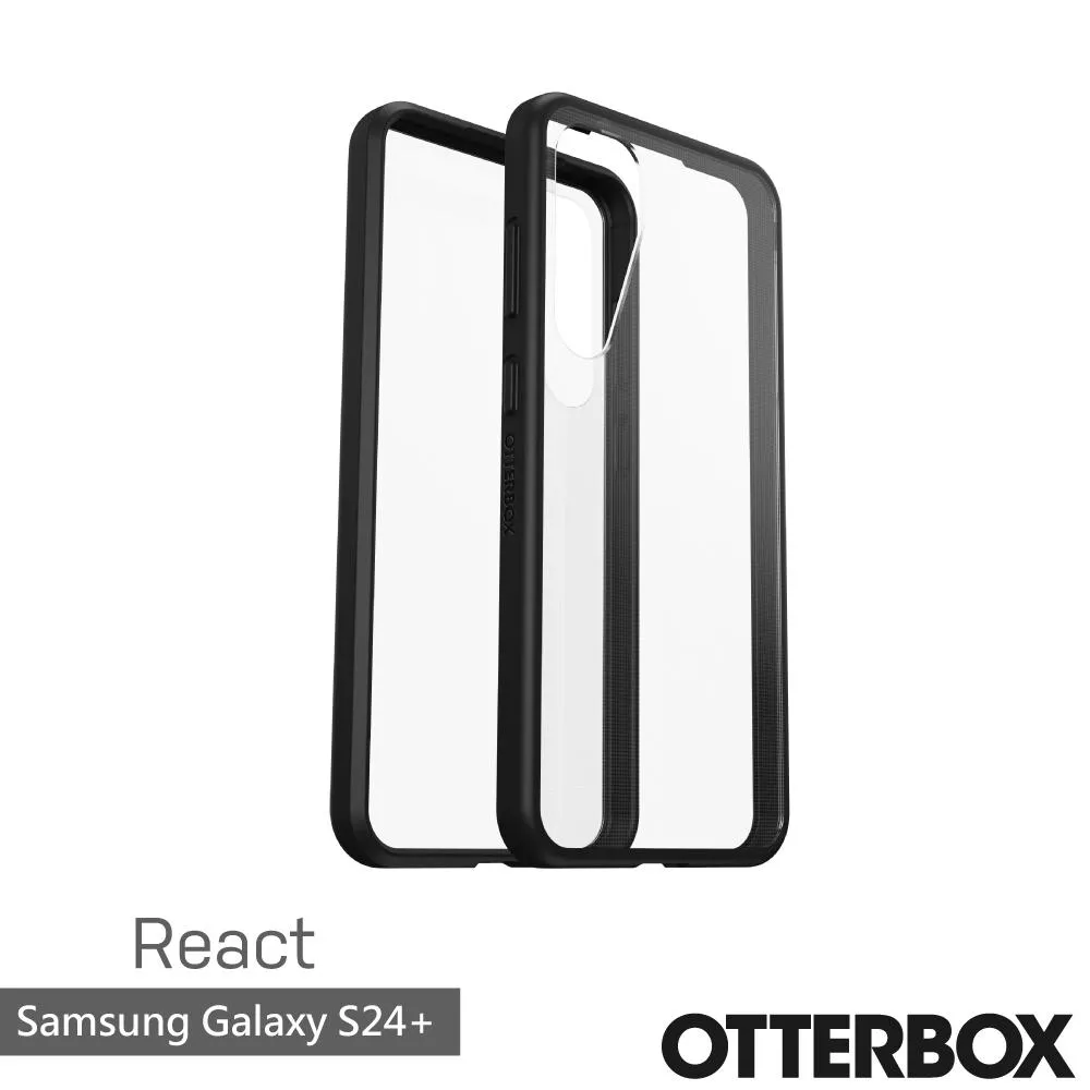 Samsung Galaxy S24+ React 輕透防摔殼-黑透