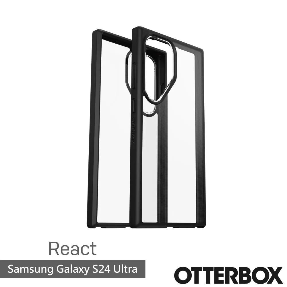 Samsung Galaxy S24 Ultra React 輕透防摔殼-黑透