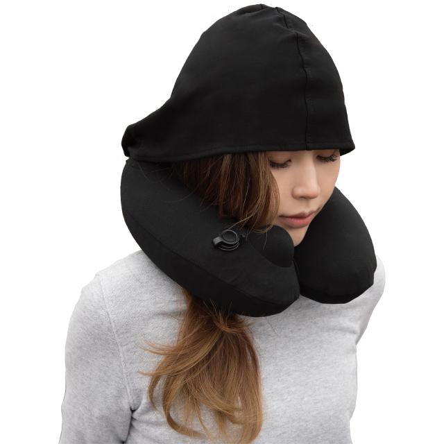 Travelmall 專利 3D 按壓式充氣連帽枕