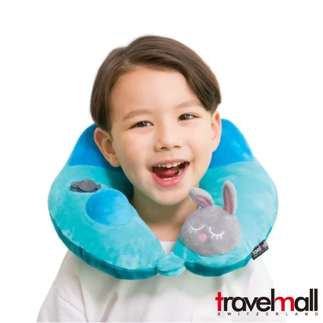 Travelmall 專利 3D 按壓式充氣枕-兔仔