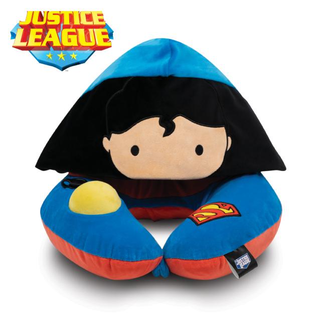 DC 正義聯盟兒童授權公仔連帽頸枕-超人