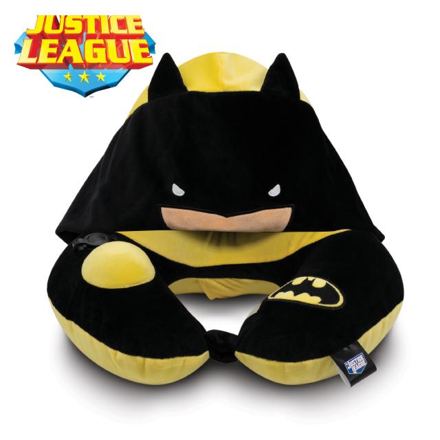 DC 正義聯盟兒童授權公仔連帽頸枕-蝙蝠俠