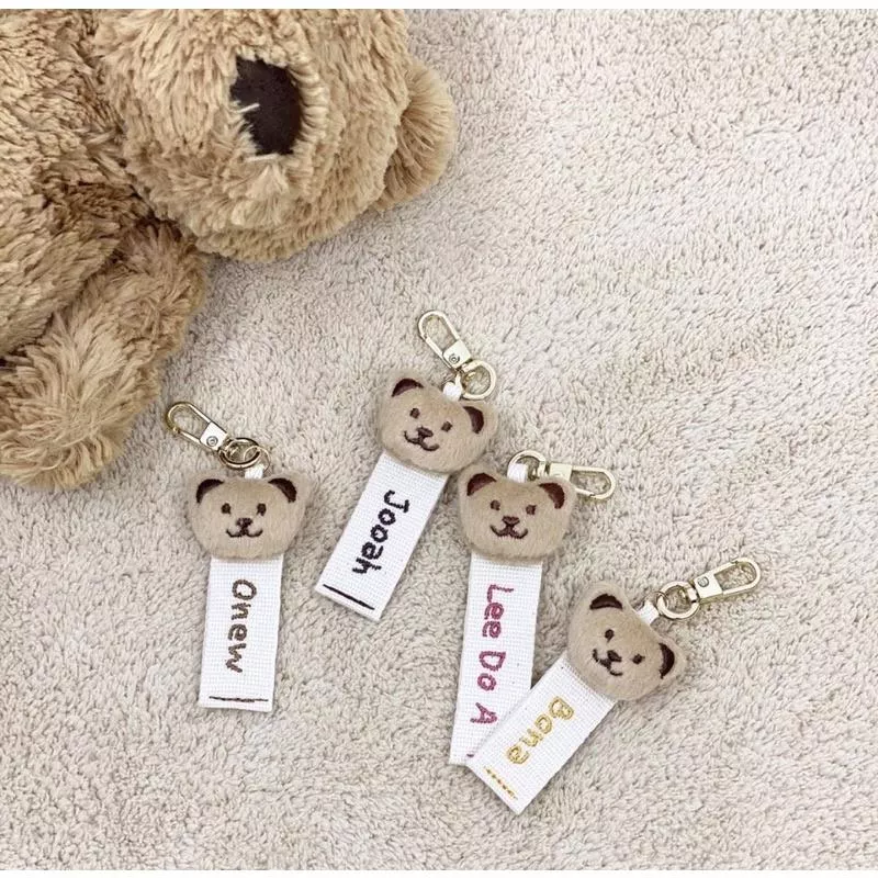 韓國品牌 客製化 超可愛的熊熊刺繡姓名條