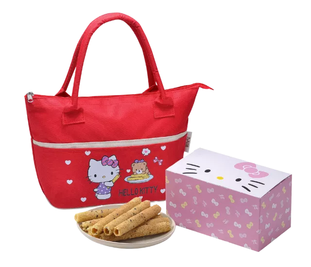 Hello Kitty 芝麻蛋捲小熊好友提袋禮盒