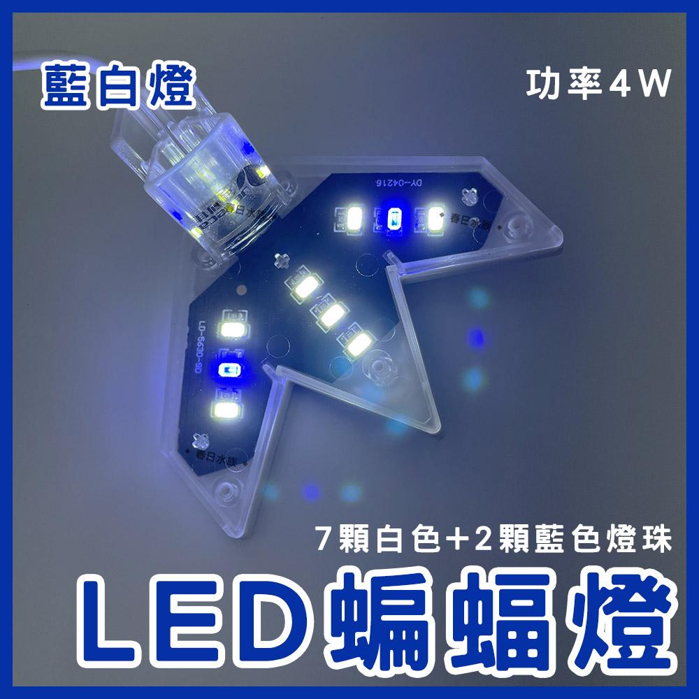 蝙蝠夾燈 藍白燈 LED 迷你夾燈 USB 小魚缸 小缸夾燈 角落夾燈 小夾燈 水族燈具 LED夾燈
