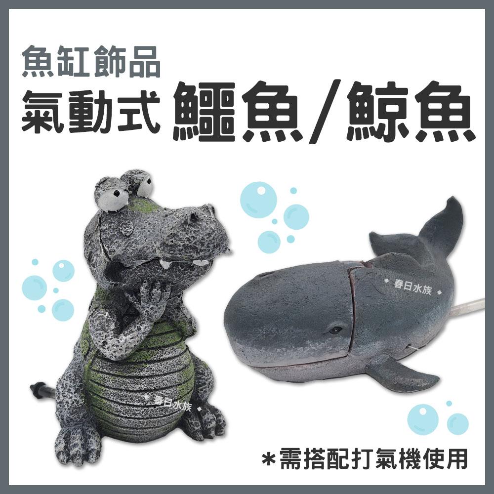 氣動式鱷魚/鯨魚 底部裝飾品 水族 魚缸裝飾 造景 擺飾 飾品 氣泡 趣味裝飾品 玩具 風管 打氣機