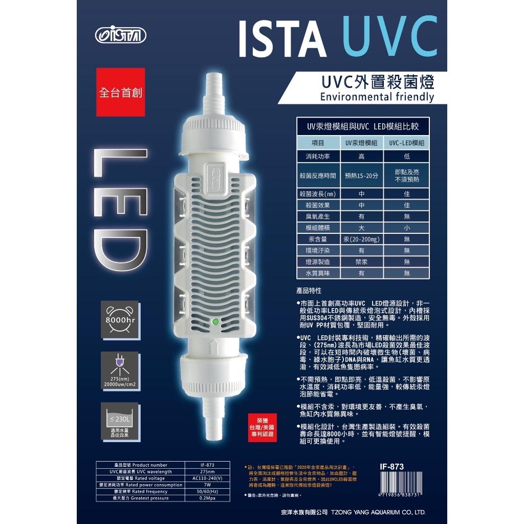ISTA UVC LED外置殺菌燈 7W UV殺菌燈 外置式 圓桶 殺菌燈 圓筒 除綠水 除藻 伊士達