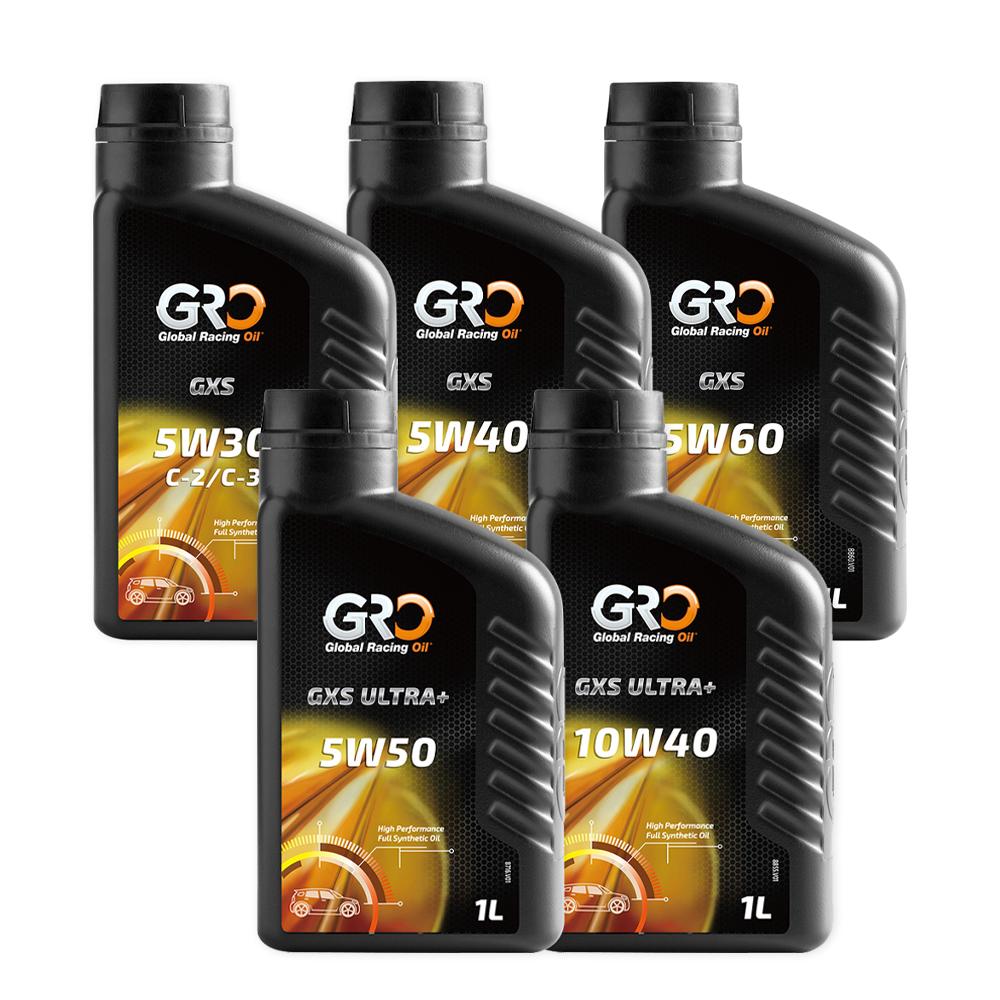 GRO GXS 5W30/5W40/5W50/5W60/10W40 賽車級全合成機油